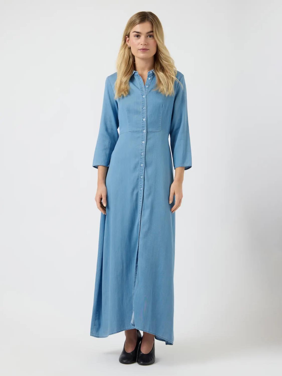 YAS Savanna 3/4 Long Chambery Denim Dress