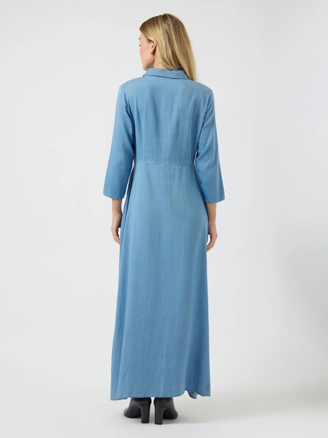 YAS Savanna 3/4 Long Chambery Denim Dress