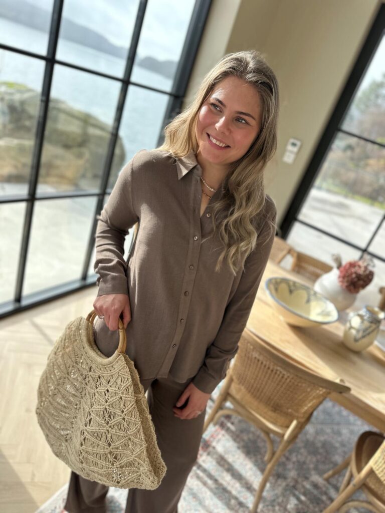 Selected Femme Viva Sun Shirt Chocolate Chip