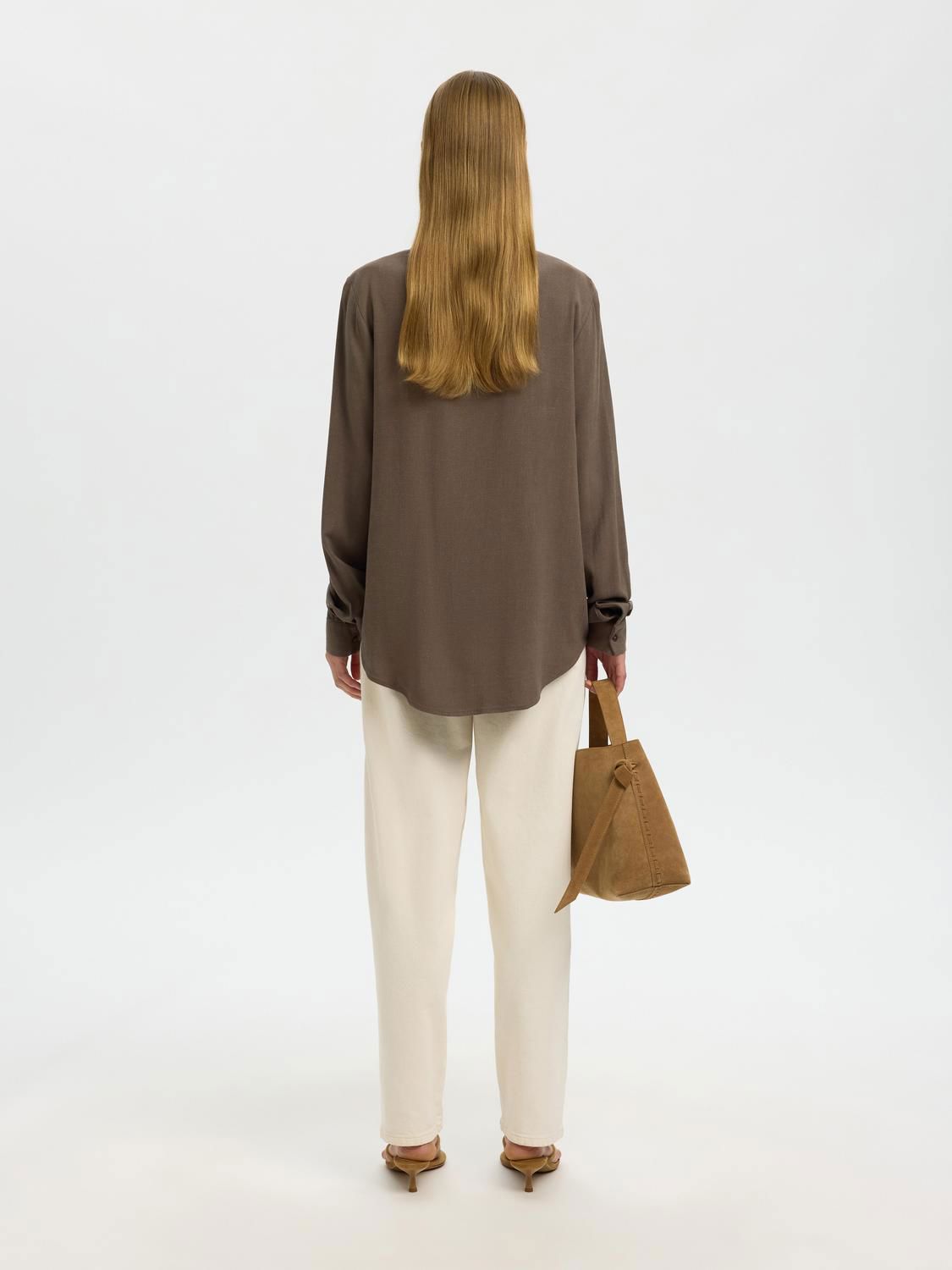 Selected Femme Viva Sun Shirt Chocolate Chip