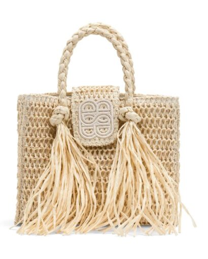 Ella & il Sigrid Straw Bag Beige
