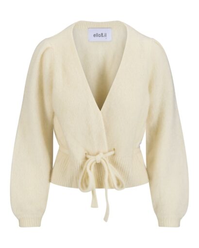 Ella & il Malin Chunky Cardigan Bright White