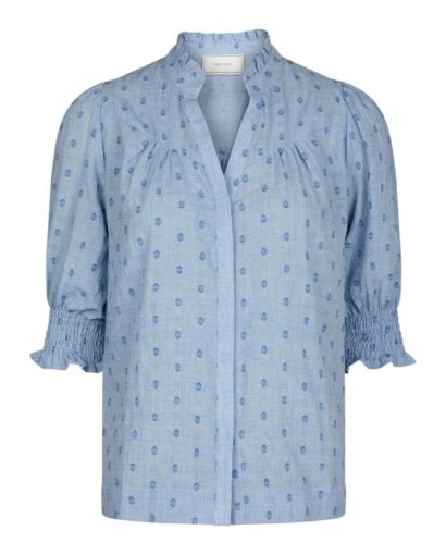 Neo Noir Diana Dobby S Blouse Light Blue