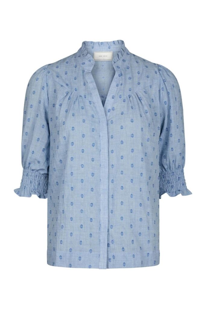 Neo Noir Diana Dobby S Blouse Light Blue