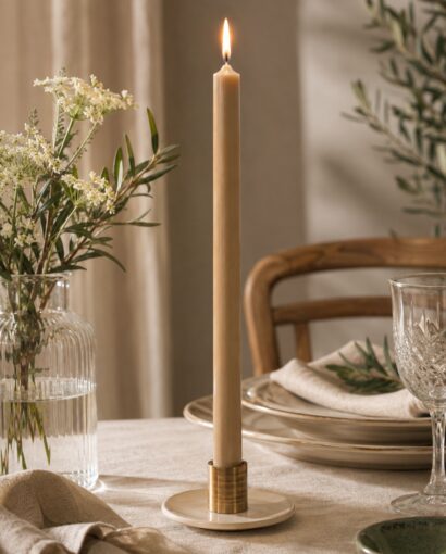 Ib Laursen smale stearinlys  beige