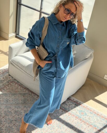 American Vintage IZE06A Shirt – Denimskjorte i myk bomull