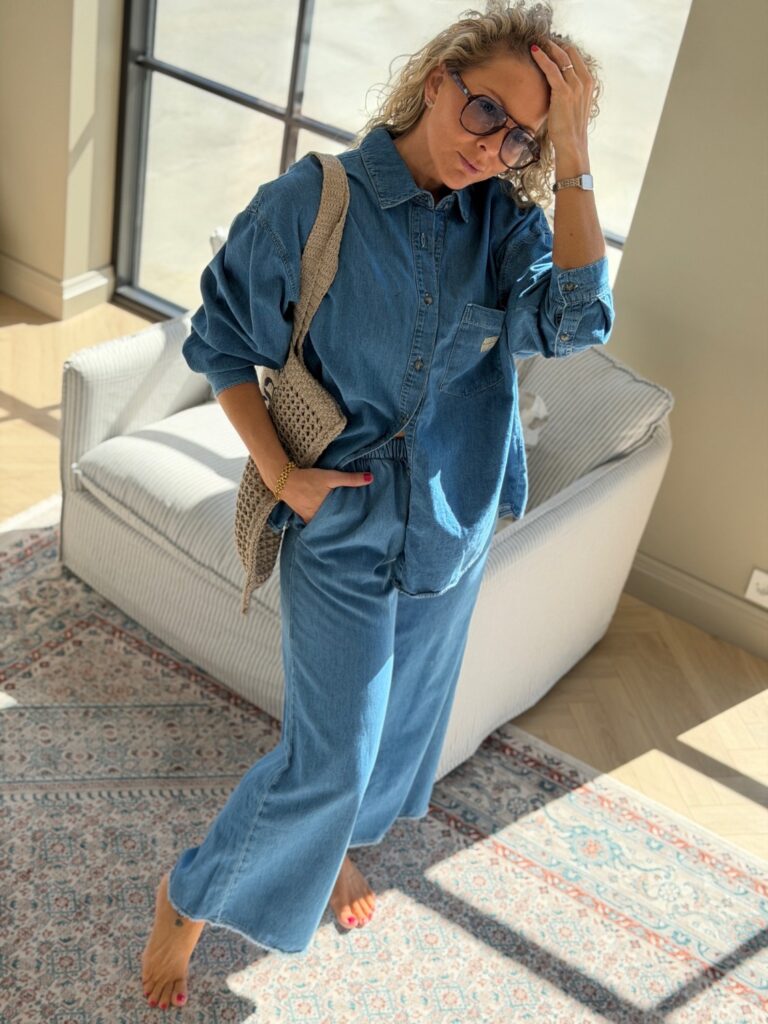 American Vintage IZE06A Shirt – Denimskjorte i myk bomull