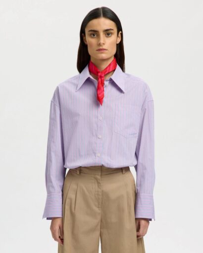 Selected Slfhotel Amour Oversize Ls Shirt B