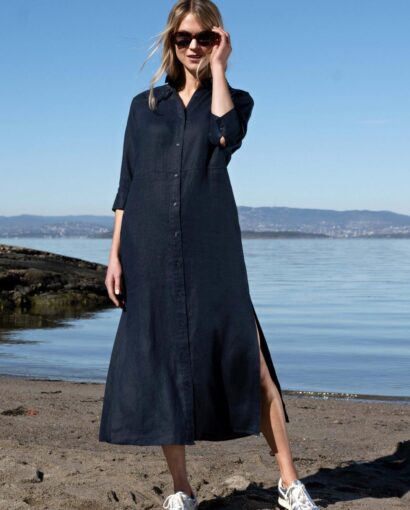 Close To My Heart Leila Midi Dress Navy