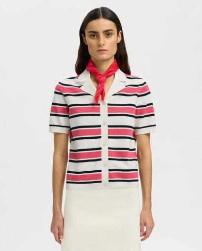 Selectd Femme Famour SS Knit Polo Cardigan