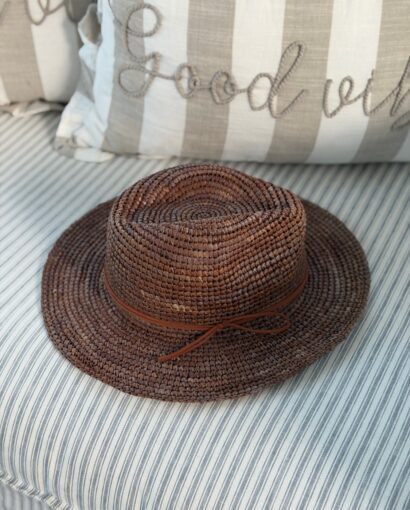 Nohr Lillian Panamahatt i strå Brun
