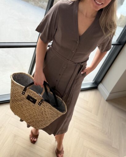 Selected Femme Viva Regular Linen Blend Dress