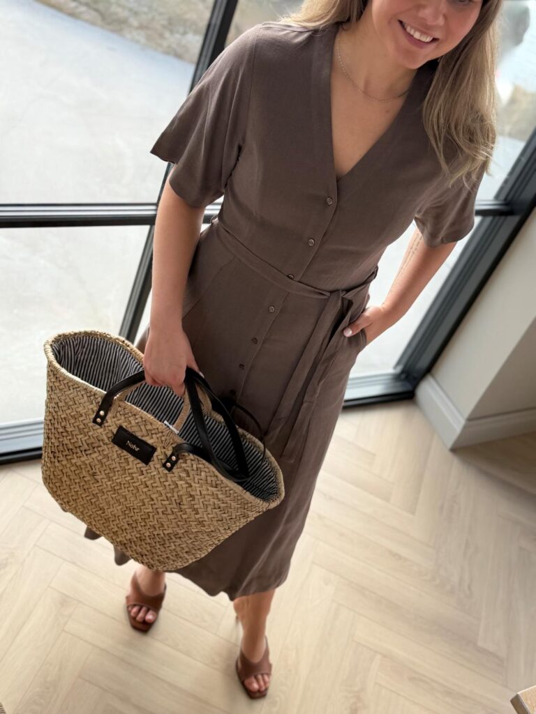 Selected Femme Viva Regular Linen Blend Dress