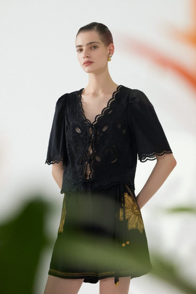 Scarlett Poppies Vinetta Top Onyx Black