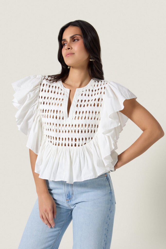 Scarlett Poppies Tommie Top Crispy White