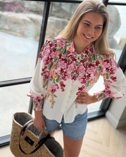 YAS Rosie Shirt Birch/Rosie