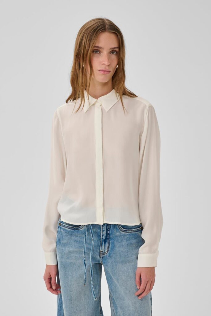 My Essential Wardrobe Silk Short Shirt