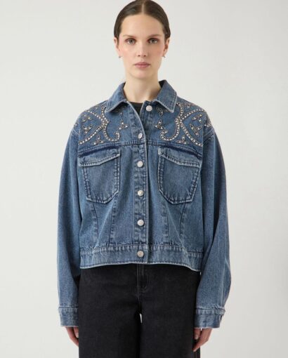YAS Vision Denim Emb Jacket Fest