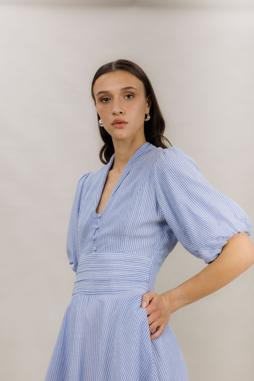 Urban Pioneers Papira Dress Blue Stripes