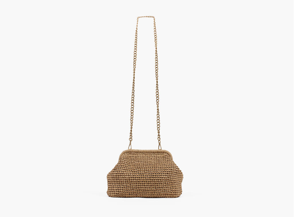 Nohr Positano Straw Clutch Beige