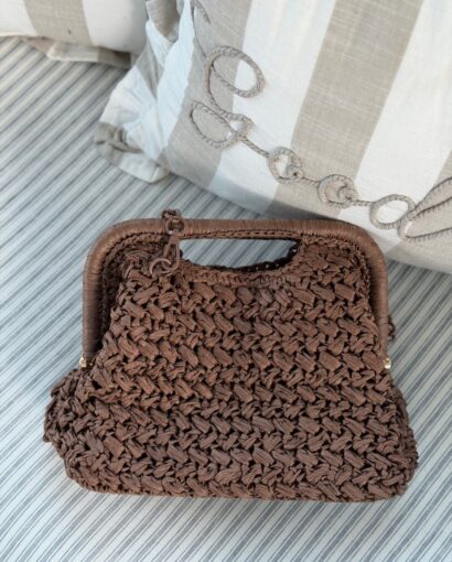 Nohr Emma Clutch Raffia Brun – Clutch i raffia