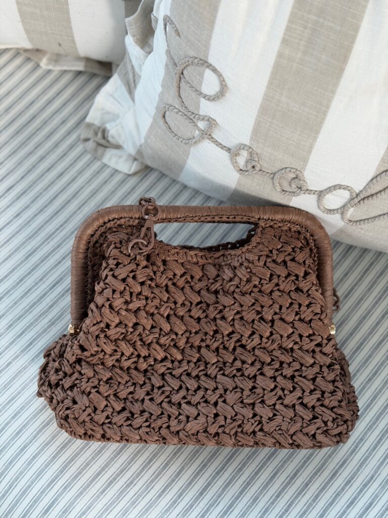 Nohr Emma Clutch Raffia Brun – Clutch i raffia