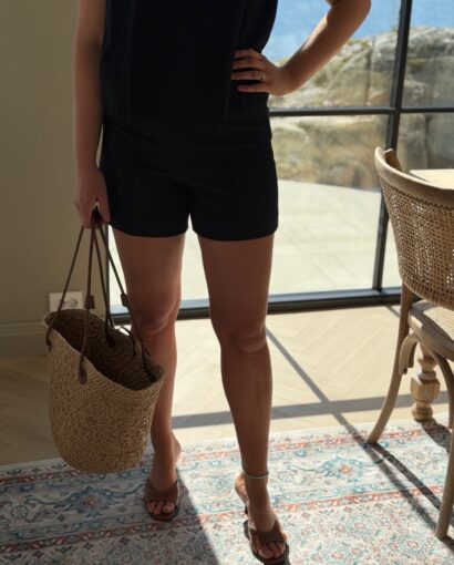 YAS Silea HW New Shorts Black – Sorte shorts med høyt liv