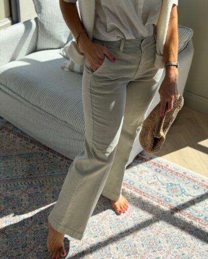 My Essential Wardrobe Lara Pant Wide 32 – Wide leg jeans i bomull med stretch