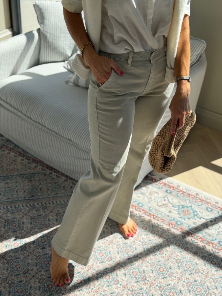 My Essential Wardrobe Lara Pant Wide 32 – Wide leg jeans i bomull med stretch