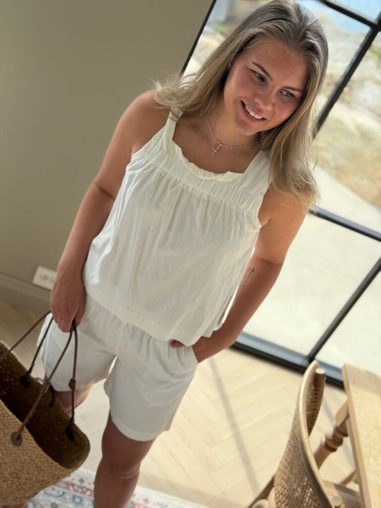 My Essential Wardrobe Florence Top White – Topp i matchende sett