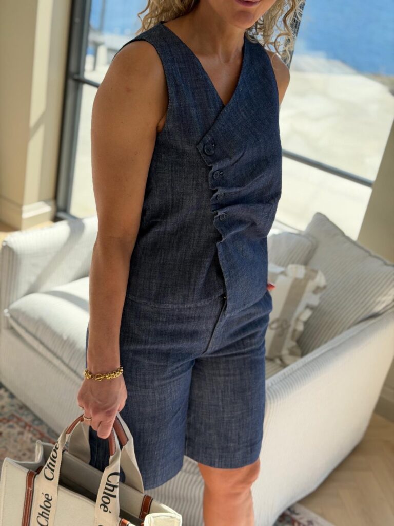 My Essential Wardrobe Dazzie Top Dark Blue Wash