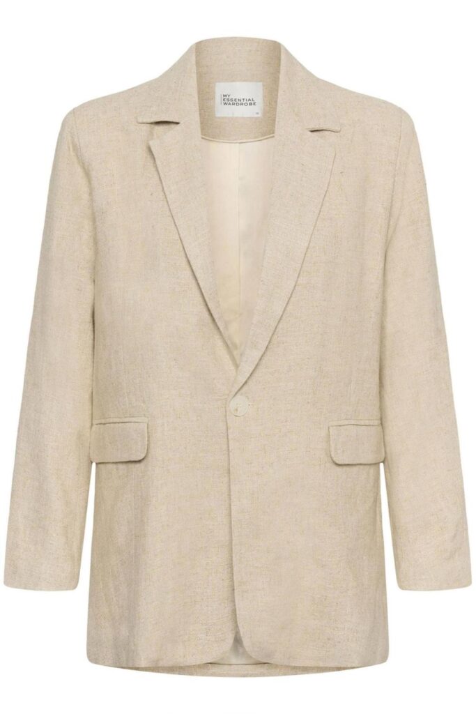Linblazer til dame i beige- My Essential Wardrobe Lavita Blazer