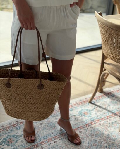 My Essential Wardrobe Dias Linshorts White – Shorts i matchende sett