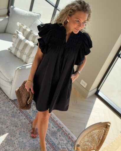 YAS Lura Dress – Sort sommerkjole til dame