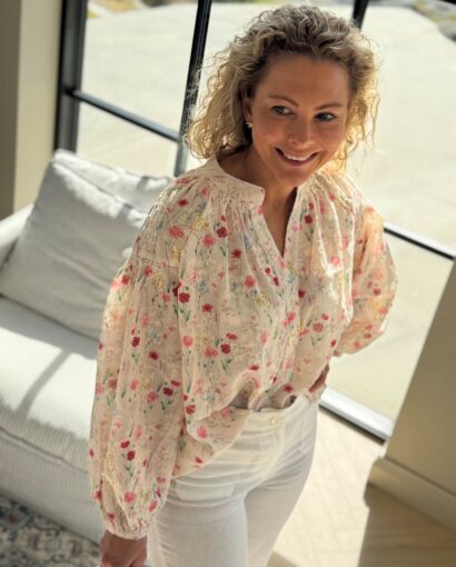 Le Coco Novella Blouse – Bomullsbluse i one size