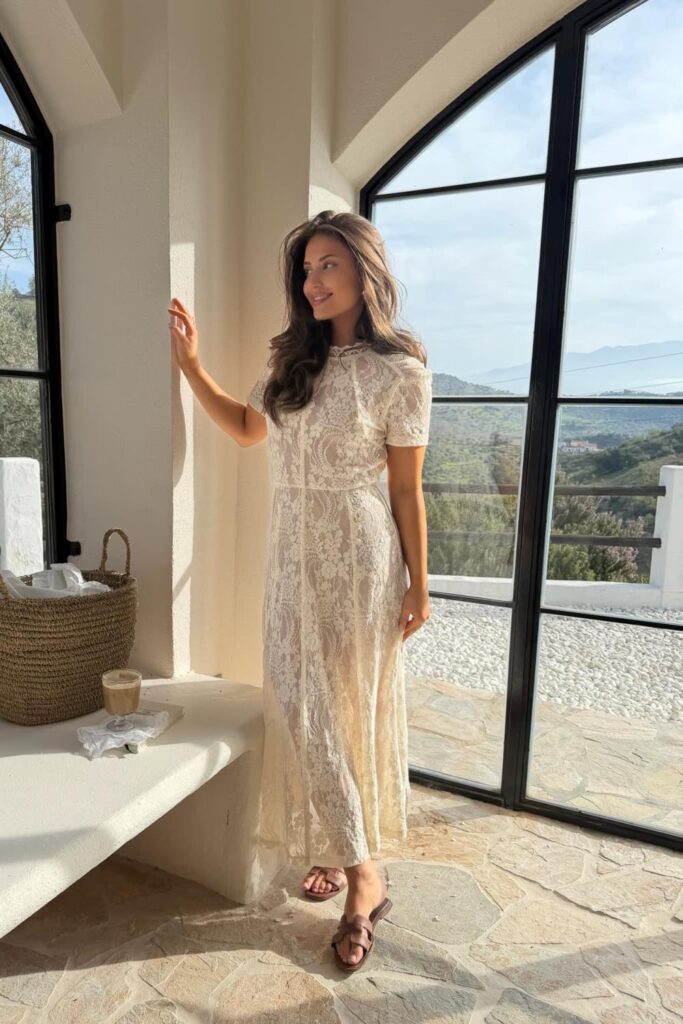 BY IC Ellia Off White Dress -Off white sommerkjole dame