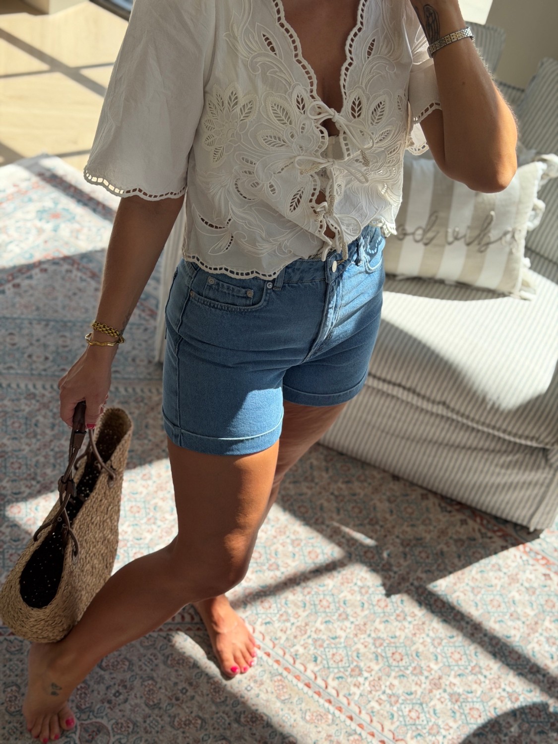 EDITED Tela Denim Shorts – Klassisk dongerishorts til sommergarderoben
