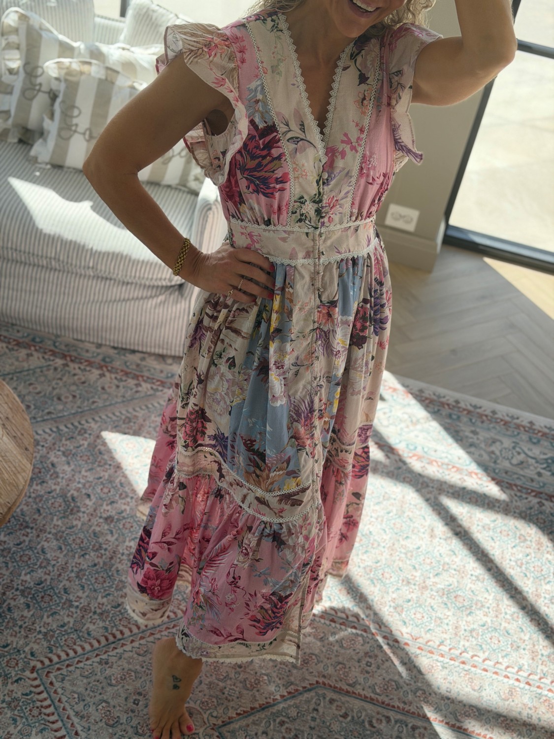 YAS Messa Long Dress Fest – Ankellang kjole dame i bomull og lin