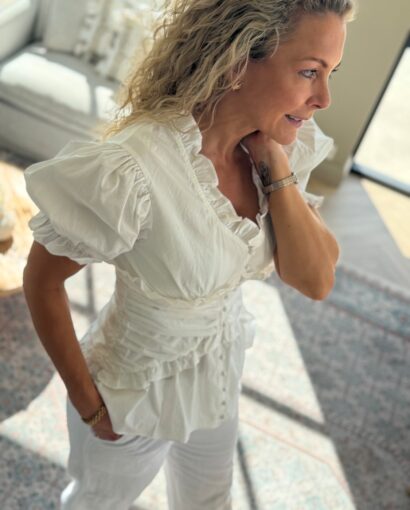 BYIC Ariel Blouse Blue White  – Feminim Bluse dame i 100% bomull