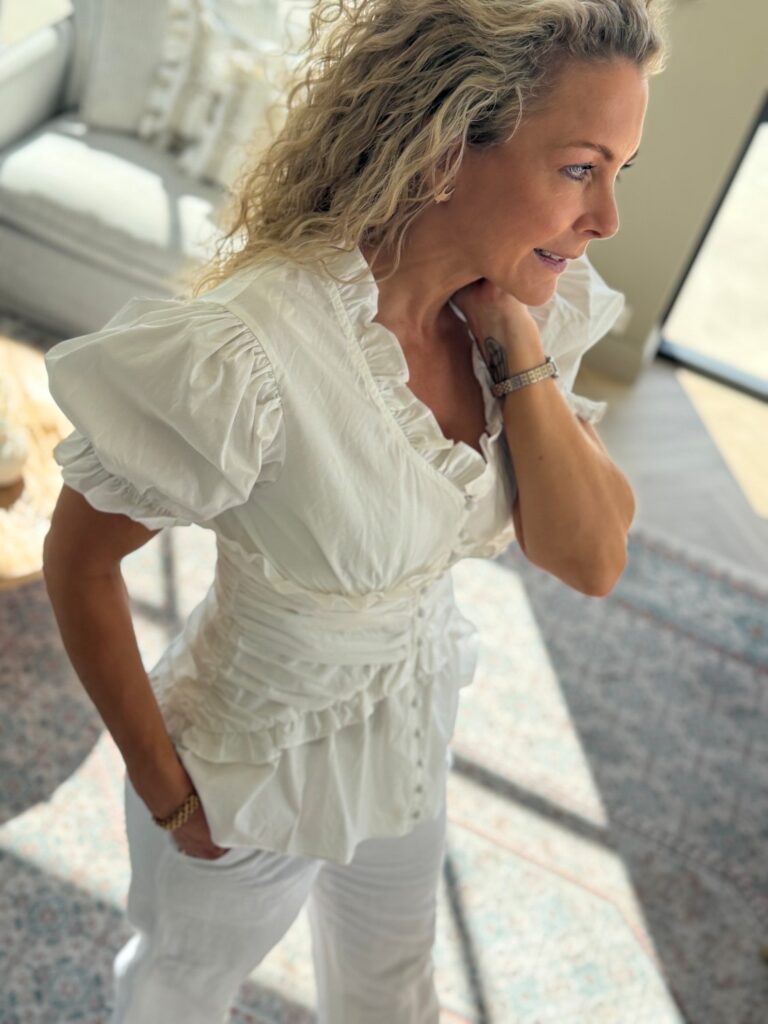 BYIC Ariel Blouse Blue White  – Feminim Bluse dame i 100% bomull
