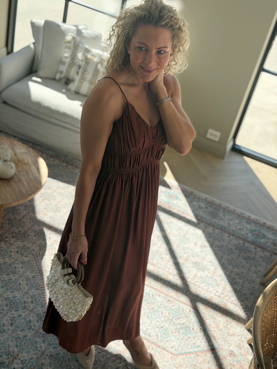 Selected Femme Jackie Regular Strap Ankle Dress – elegant sommerkjole til dame med stropper
