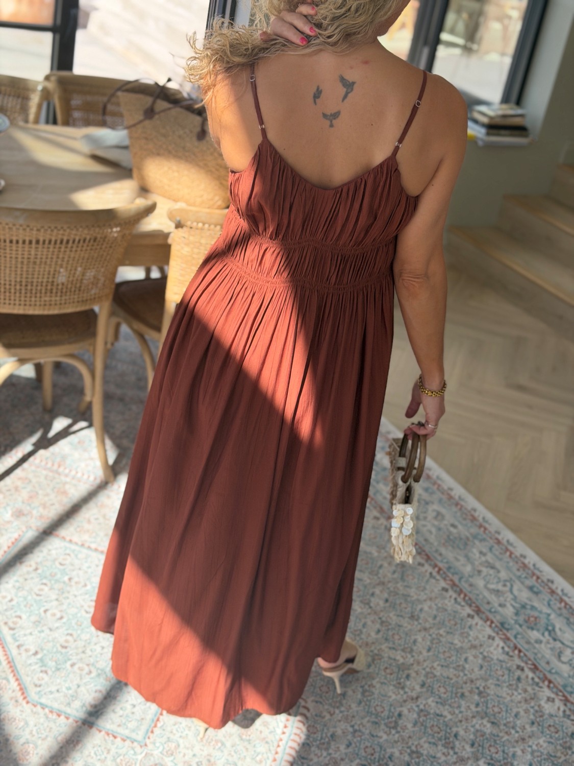 Selected Femme Jackie Regular Strap Ankle Dress – elegant sommerkjole til dame med stropper