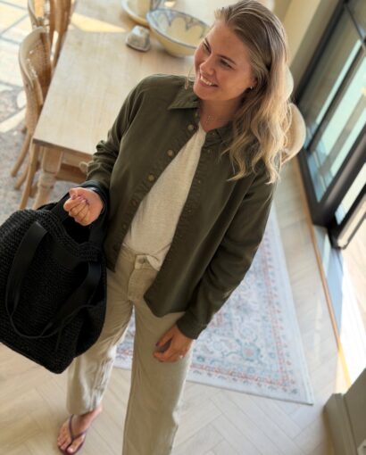 My Essential Wardrobe Linn Sofia Shirt Olive – denimskjorte og skjortejakke