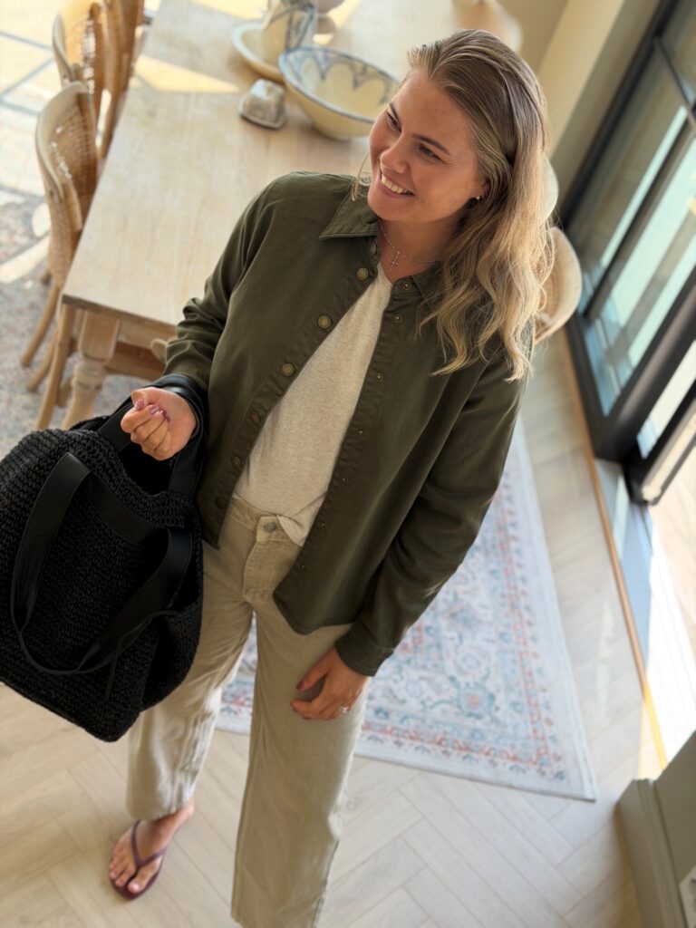 My Essential Wardrobe Linn Sofia Shirt Olive – denimskjorte og skjortejakke