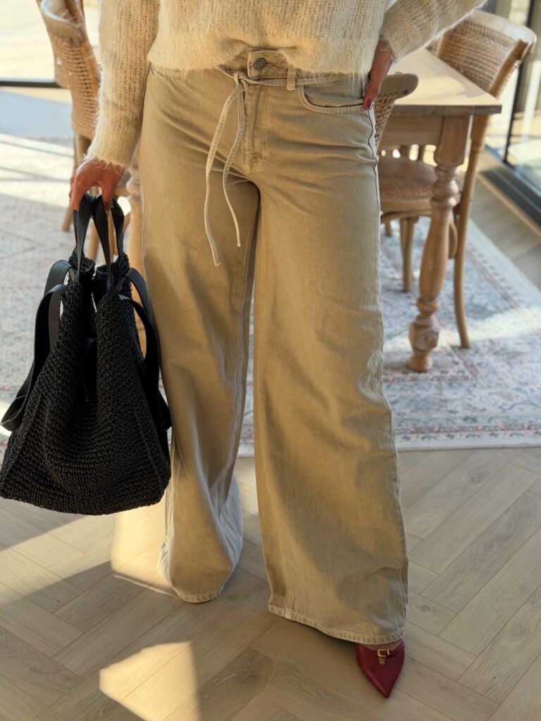 My Essential Wardrobe Karo Wide Jeans Sage – jeans med vide ben