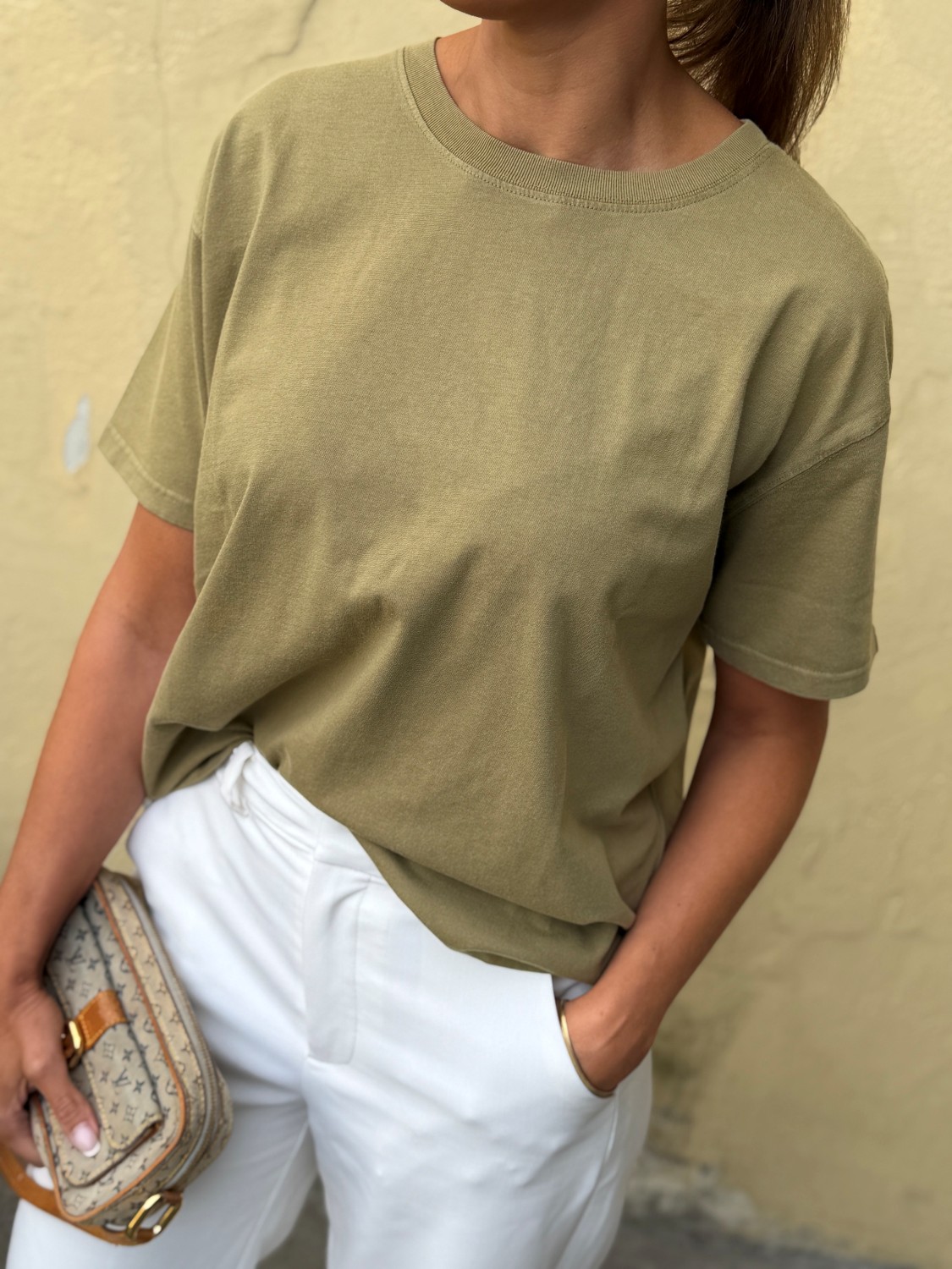 American Vintage Fizvalley Vintage Nomadic – T-shirt i tykk 100 % bomull