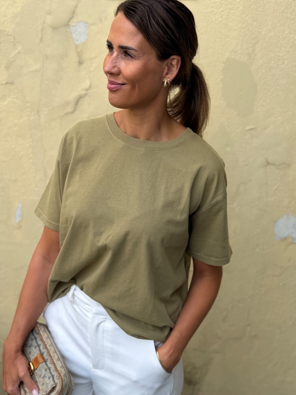 American Vintage Fizvalley Vintage Nomadic – T-shirt i tykk 100 % bomull
