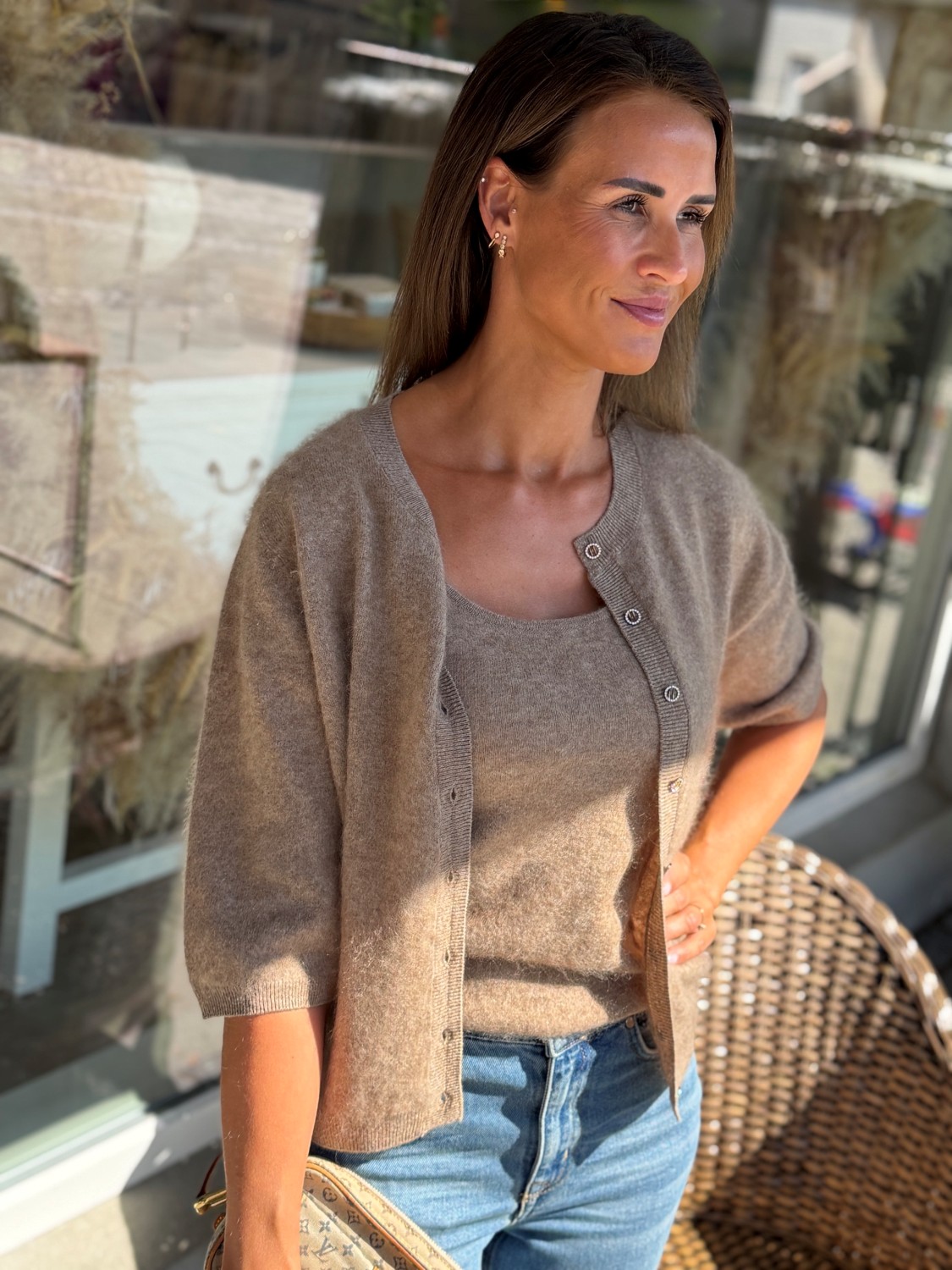 Close To My Heart Rose Top – Ull- og kasjmirtopp med stropper