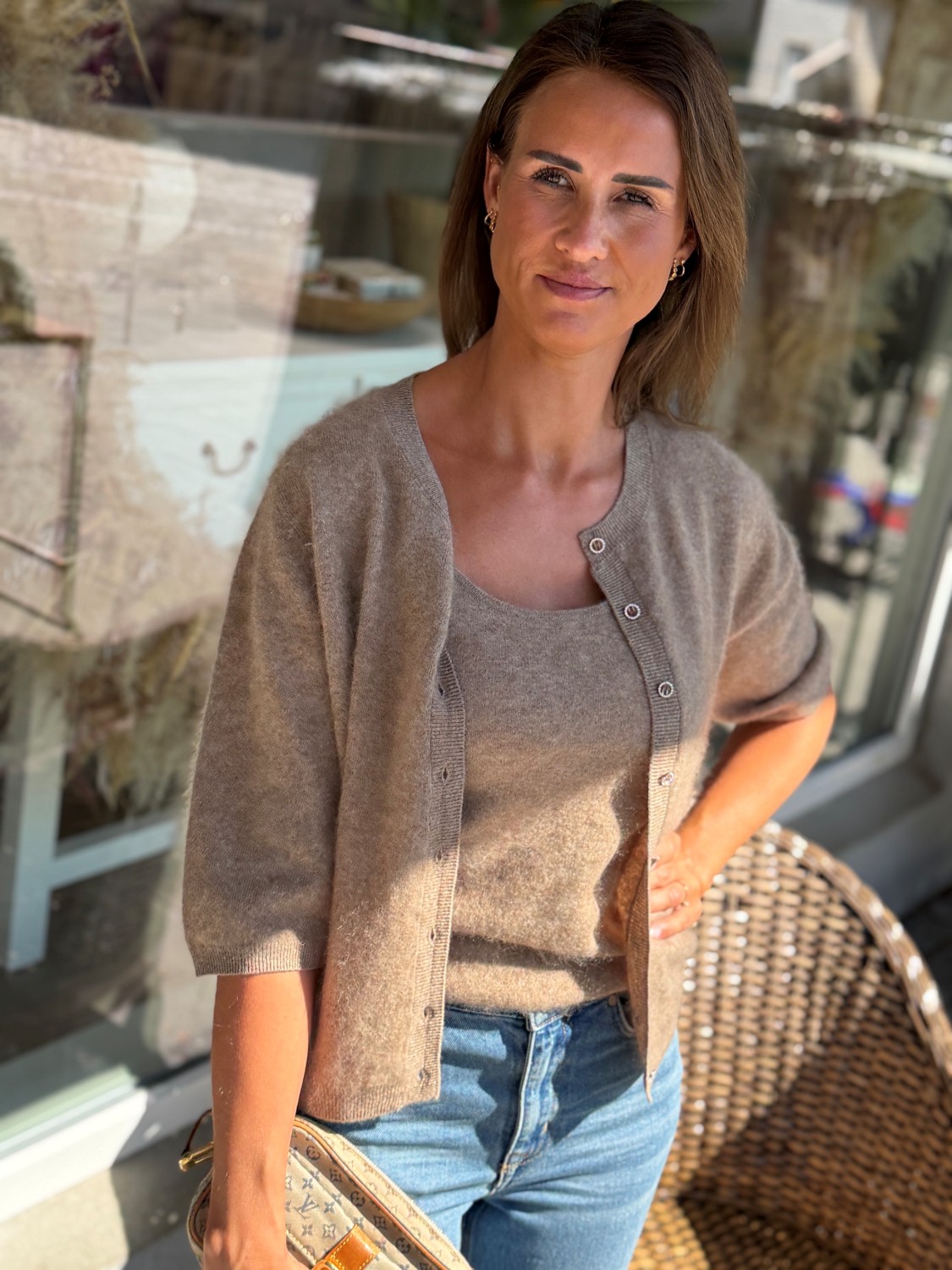 Close To My Heart Rose Top – Ull- og kasjmirtopp med stropper