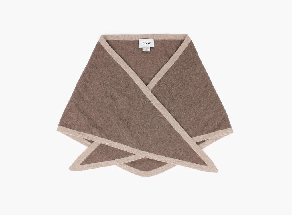 Nohr Lara Duo Triangle Scarf Dark Brown
